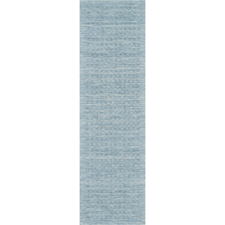 Breakwater Bay Frankston Handmade Hand Loomed Wool Blue Rug Wayfair